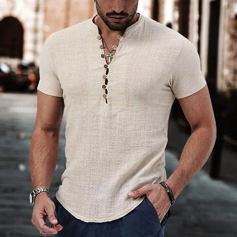 Retro Collar Button  Shirt